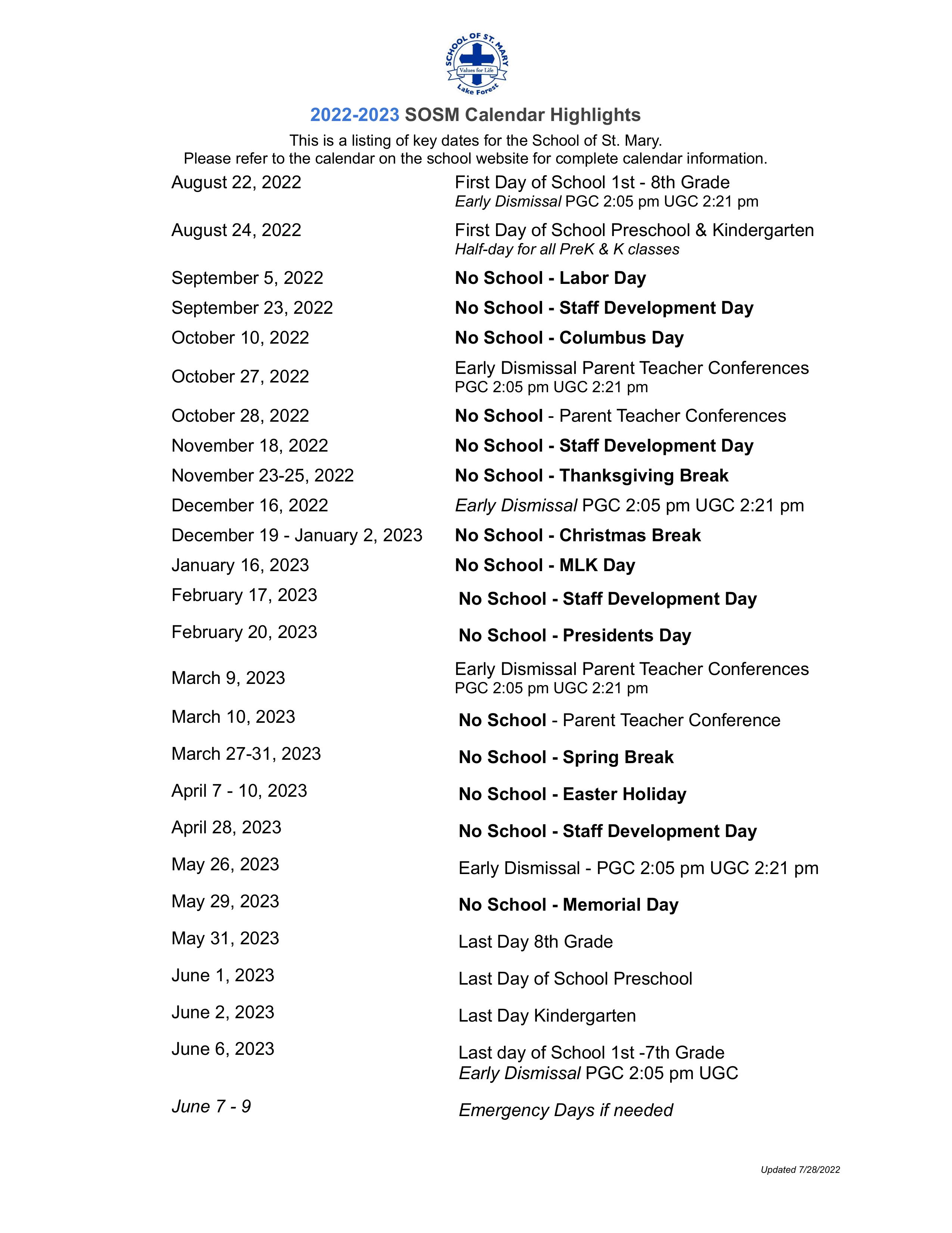 calendar-school-of-st-mary